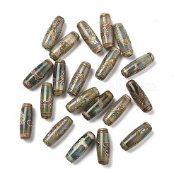 Тибетского стиля бусы дзи&nbsp;TDZI-E004-10