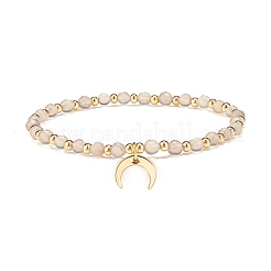 Естественно агат круглые бусины растянуть браслеты&nbsp;BJEW-JB07294-01