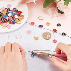 80 шт. 8-цветные эмалевые подвески на тему Дня матери&nbsp;ENAM-OC0001-07