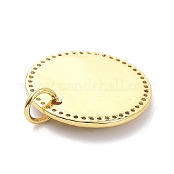 Латунные микропаве прозрачные подвески с фианитом&nbsp;ZIRC-L091-072G