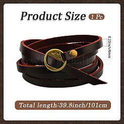 1 шт. кожаные шнуры-браслеты/цепочки-ремни&nbsp;BJEW-CL0001-19