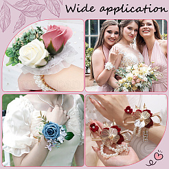 Пластиковые эластичные браслеты с имитацией жемчуга&nbsp;AJEW-WH20064-04