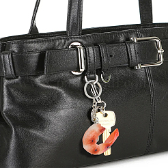 2шт 2 цвета ПВХ брелок в виде креветки&nbsp;KEYC-LP0001-67