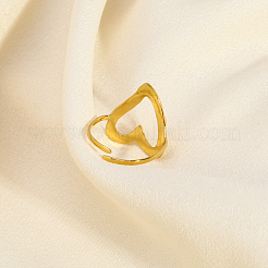 Открытые кольца-манжеты из нержавеющей стали 304 с полым сердцем для женщин&nbsp;LZ8065-1