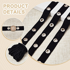 5 ярд хлопчатобумажных лент со стальными люверсами&nbsp;OCOR-GA0002-18C