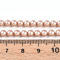 Выпечка из окрашенного перламутрового стекла жемчужные бусинки&nbsp;HY-N002-4mm-C02