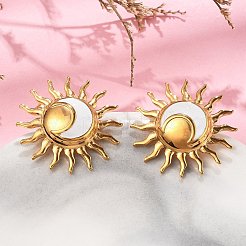 Серьги-гвоздики из нержавеющей стали 304&nbsp;EJEW-D319-12G