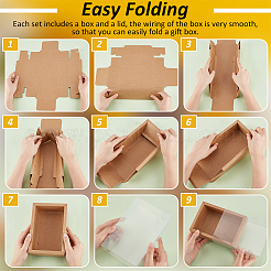 Прямоугольные ящики из крафт-бумаги&nbsp;CON-WH0089-119C