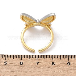 Латунные регулируемые открытые манжеты для женщин&nbsp;RJEW-Q030-03GP