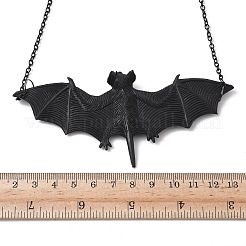 Резиновая летучая мышь подвеска сплав кабель цепь ожерелья для Хэллоуина&nbsp;LS-NJEW-H075-01EB