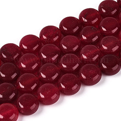 Окрашенные природные белый нефрит бисер пряди&nbsp;G-T143-16N