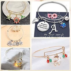 40шт 2 цвета регулируемый железный расширяемый браслет изготовление&nbsp;BJEW-SP0001-01