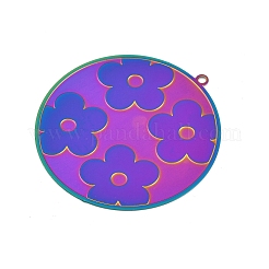 Подвески из нержавеющей стали 304 с травленым металлическим декором&nbsp;STAS-A192-07RC