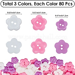 240 шт. 3 стиля акриловых швейных пуговиц для дизайна костюма&nbsp;BUTT-DJ0001-11