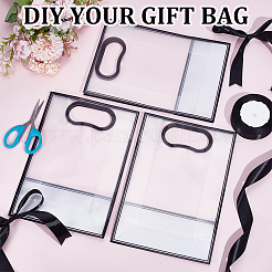 36 шт. прозрачные складные пластиковые подарочные пакеты с ручками-отверстиями&nbsp;ABAG-DR0001-04A