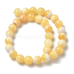 Естественный желтый нефрит бисер нитей&nbsp;G-F818-A03-14mm