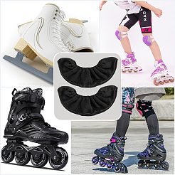 Флисовые бесшумные нескользящие бахилы&nbsp;AJEW-WH20022-85B-01