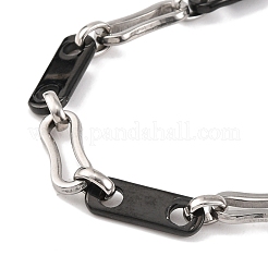 Ожерелье из овальных звеньев нержавеющей стали 201&nbsp;NJEW-F222-38EBP-02