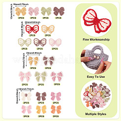 40 шт. 20-х цветные банты с компьютерной вышивкой на тканевой основе&nbsp;PATC-TA0001-26