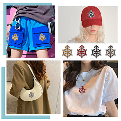 8 шт. 4-цветный шлем из смолы с горячей фиксацией стразами&nbsp;PATC-FG0002-94