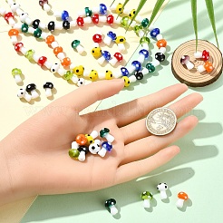 3 нити грибов ручной работы лэмпворк бусины нити&nbsp;LAMP-YW0001-33