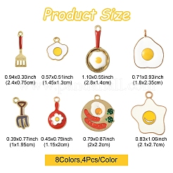 24шт 8 стиля сплава эмалевые подвески&nbsp;ENAM-FS0002-78