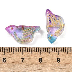 Гальванопокрытие и стеклянные бусины с золотым металлическим плетением&nbsp;X-EGLA-T029-03A