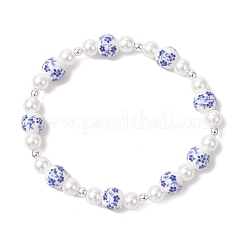 Браслеты ручной работы из фарфора и керамики с цветочным принтом для женщин&nbsp;BJEW-JB12208