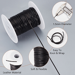 Круглый шнур из воловьей кожи длиной 20 метр.&nbsp;WL-WH0015-01A-02
