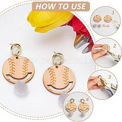 20 шт. 5 стиля полых деревянных подвесок&nbsp;WOOD-CA0001-54