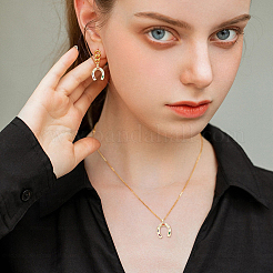 5шт латунные подвески с микропаве и кубическим цирконием&nbsp;KK-ME0003-81