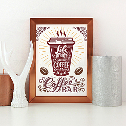 Самоклеящийся трафарет для шелкографии&nbsp;DIY-WH0338-150