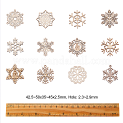 50шт лазерная резка необработанных деревянных подвесок&nbsp;WOOD-CJ0001-37