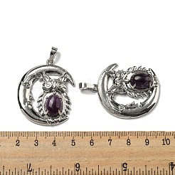 Подвески из натурального аметиста &nbsp;G-M434-03P-20