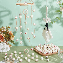 144 шт. 6 вида деревянных бусин с принтом&nbsp;WOOD-PH0003-68