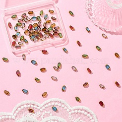 90шт 6 цвета гальванические стеклянные бусины&nbsp;EGLA-YW0001-82