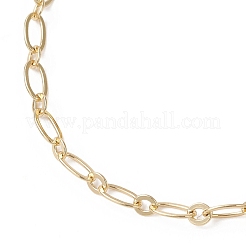 Браслеты-слайдеры из латунного кабеля и цепочки Фигаро для женщин&nbsp;BJEW-JB13156