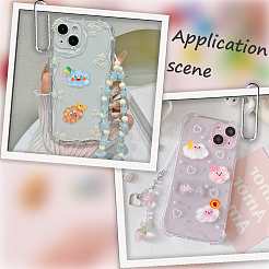 40 шт. 5-х цветные полупрозрачные облачные смоляные кабошоны&nbsp;RESI-SC0006-01