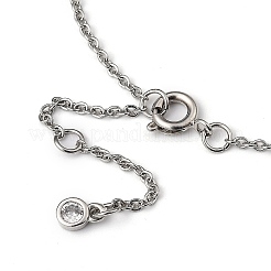 Браслеты с подвесками из латуни с прозрачным кубическим цирконием&nbsp;BJEW-JB05400