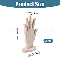 2 шт. настольный органайзер для колец из дерева в форме руки&nbsp;ODIS-CA0001-33A