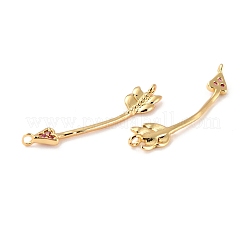 Латунные микро проложить кубического циркония подвески&nbsp;ZIRC-P092-030G-RS