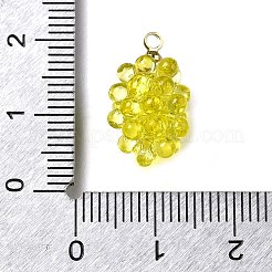 Подвески из акрила из виноградной латуни OACR-R006-05G-05