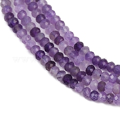 Природный аметист нитей бисера&nbsp;G-L625-A01-3x2mm-02