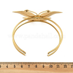 Браслеты-манжеты из нержавеющей стали 304 для женщин&nbsp;BJEW-Z091-02G