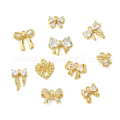 10 шт. 10 стиля латунные подвески с микропаве и кубическим цирконием&nbsp;KK-CJ0003-70