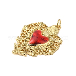 Подвески из латуни с эмалью в стойку&nbsp;KK-S372-01G-05