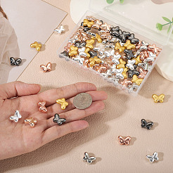 90шт 6 цвета гальванические стеклянные бусины&nbsp;EGLA-TA0013-29