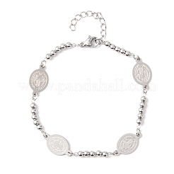 Браслеты из нержавеющей стали 304 Religion&nbsp;BJEW-F524-04A-P