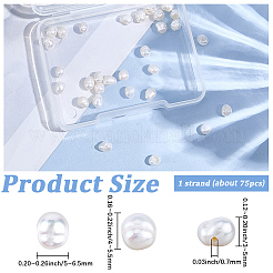 1 нить бусин из натурального культивированного пресноводного жемчуга&nbsp;PEAR-PA0001-01