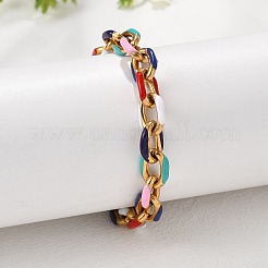 Браслеты из цепей из нержавеющей стали 304&nbsp;BJEW-P351-03G